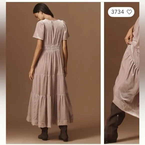 The Somerset Maxi Dress:
Velvet Edition by Anthropologie in Lavender - Picture 4 of 9